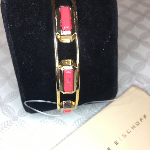 NEW!! Authentic, Brazilian, Jorge Bischoff Coral & Gold Bangle Bracelet - Picture 3 of 7